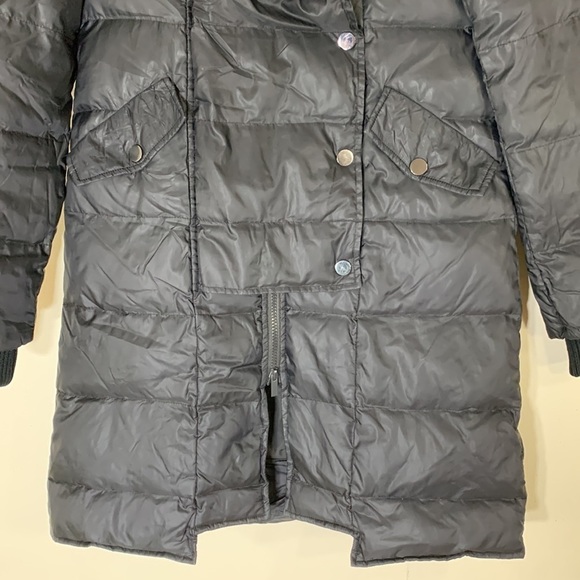 BCBGMAXAZRIA DOWN Beckett Black Puffer Quilted Long Length Jacket. XS. - Picture 7 of 13